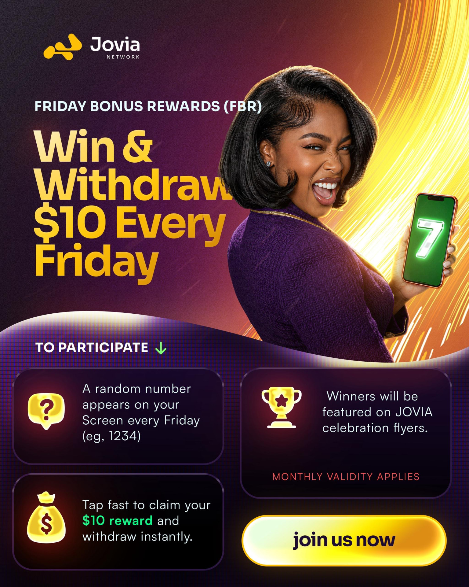 Friday Bonus Rewards on JOVIA NETWORK
